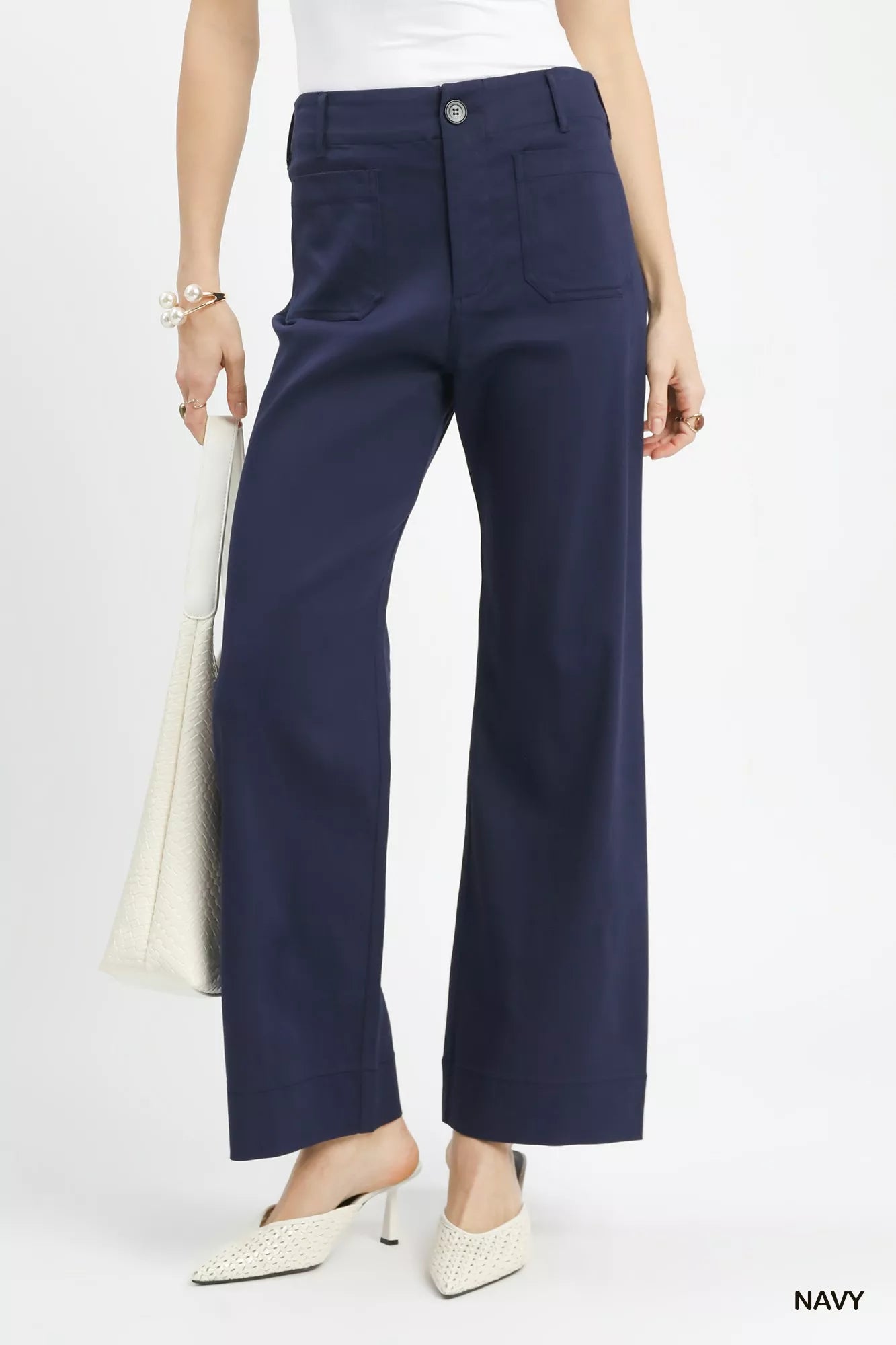 Button Stretched Pants